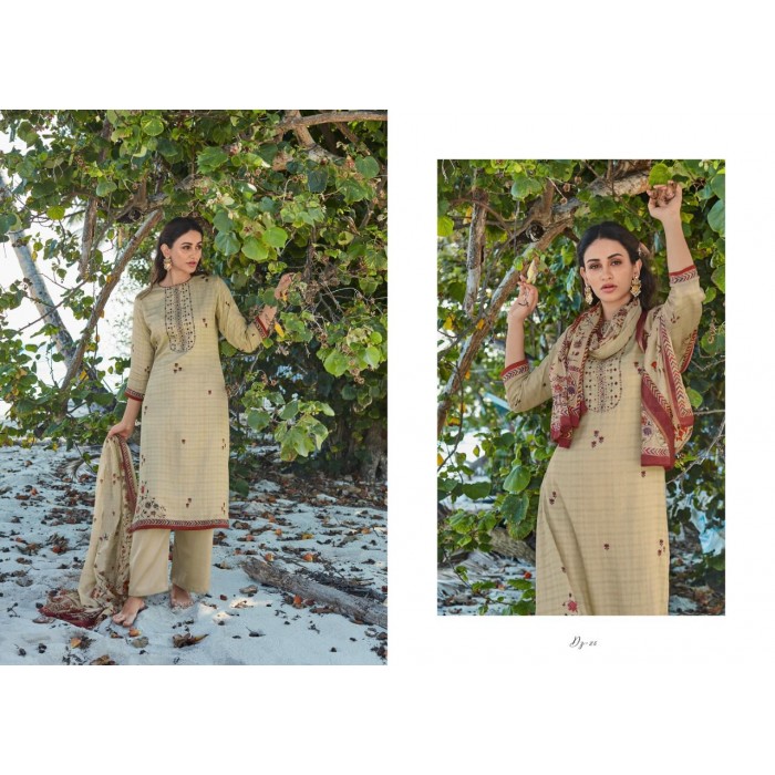 Varsha Dinaz Cotton Satin Dress Materials